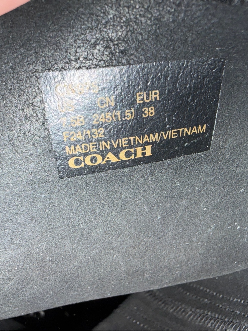 Coach Daria Moto Boot Black Leather Buckle Biker Knee High Size 7.5 NEW - Picture 9 of 9